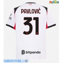 Camisa de time de futebol AC Milan Strahinja Pavlovic #31 Replicas 2º Equipamento 2025-26 Manga Curta